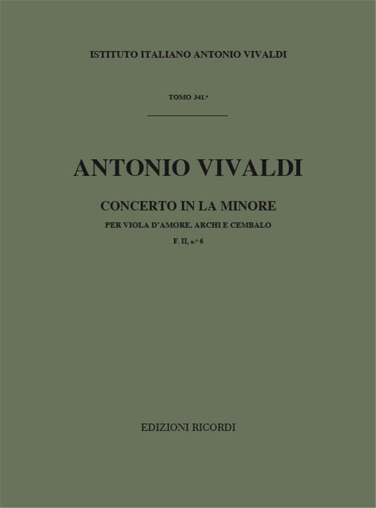 Concertii Per Vla D'Amore, Archi E B.C.: